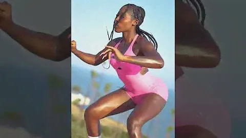 Pink Bodysuit, Beach Aerobics!! 💞💞 #workout #bodybuilding #trinidad #jamaica